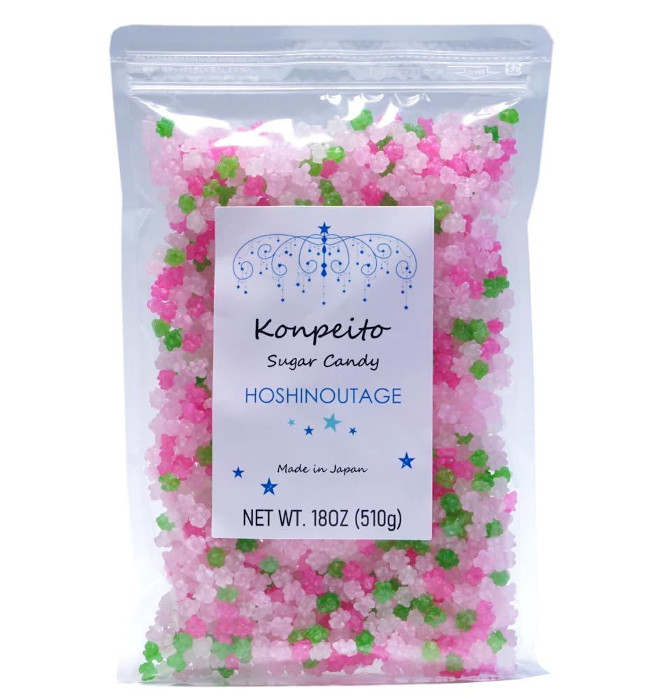 HOSHINOUTAGE Konpeito Japanese Star Sugar Candy 18oz [510g] (Wasurenagusa)