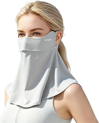UPF 50+ Sun Protection Face Mask with Neck Coverage, UV Face Mask for Outdoor Activities, Unisex Breathable Sun Mask