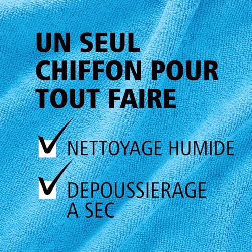 Chiffons Microfibre Recyclée Rubbermaid HYGEN bleus de 30cm pour maison et voiture - 7