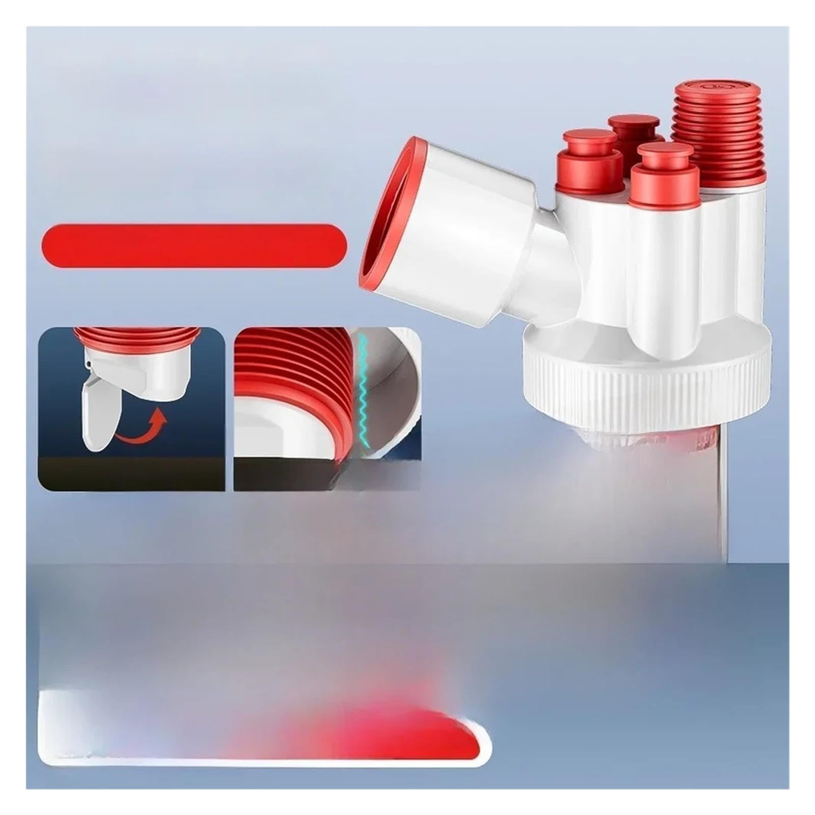Adaptador Divisor De 5 Vías Para Tubo De Drenaje De Lavadora, Válvula Antisellado Doble, Conector De Agua Para Lavavajillas