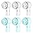 6 Pack Toothbrush Dustproof Cover Compatible with Oral B iO Ultimate Clean Gentle Care Replacment Heads and iO Series 3 4 5 6 7 7G 8 9 Electric Toothbrush, (Transparent+Cyan)