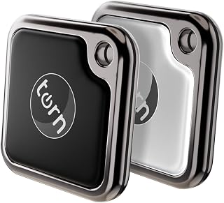 Air Tracker tag Item Finders Work for Apple Find My (iOS Only) APP GPS Tracker Tag for Dogs,Cats,Luggage, Keys, Backpack, Satchel Etc (2Pack/Black&White)