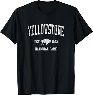 Vintage Yellowstone National Park sports design T-shirt
