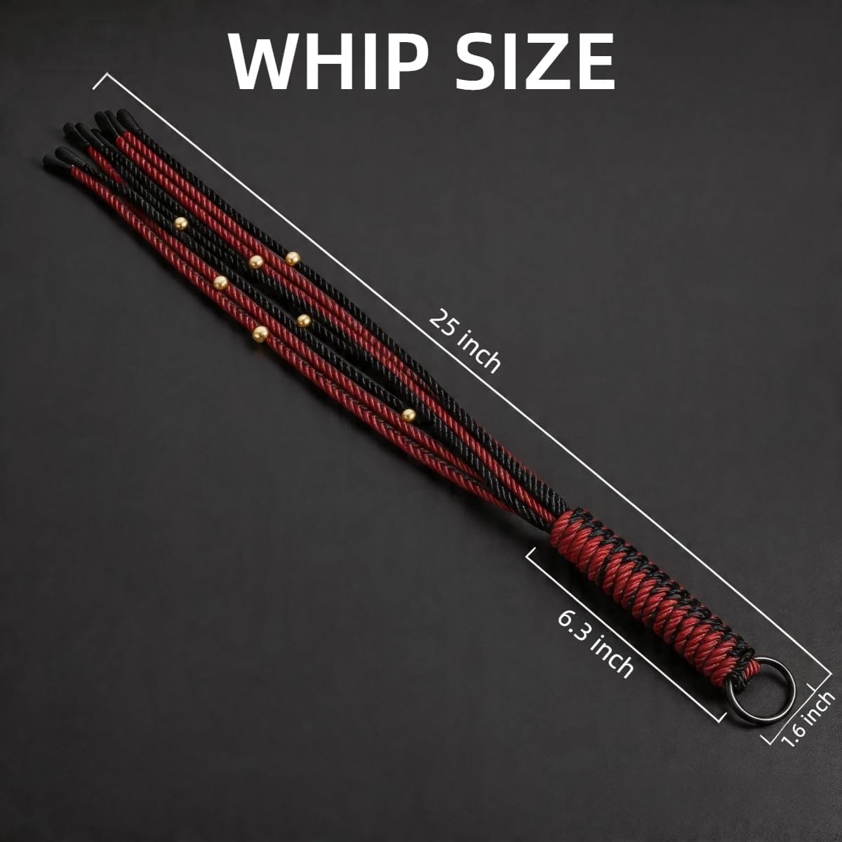 BDSM Rope Whip Flogger Sex Bondage Fetish Adult Toys SM Starter for Women Men Couples 25 inch