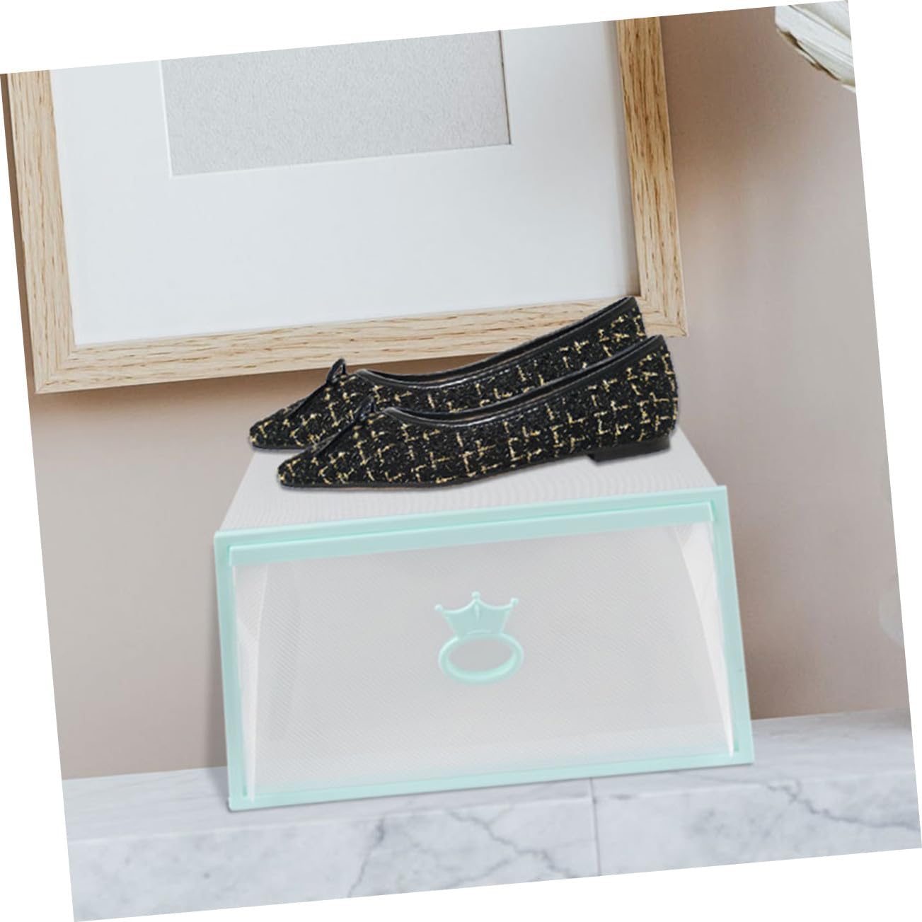 Transparent Drawer-style Shoes Holder with Easy Assembly Stackable Plastic Shoe Storage Box for Men and Women Container
