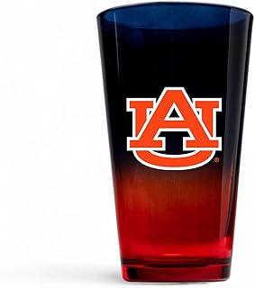 The Memory Company Officially Licensed NCAA 2-Pack 16oz Ombre Pint Glass Set Team Logo Barware Collection for Game Day Celebrations and Home Bar
