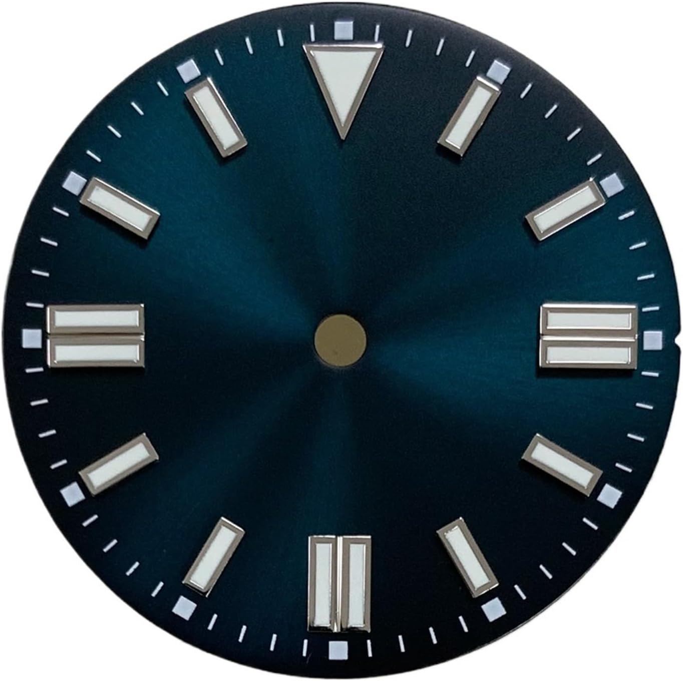 Wikene Watch Replacement dial 28.5mm Modified Watch Dials Sunray Dial Strips Nails Green Luminous Watch Faces Accessories for NH35/8215/2813/2836 Movements