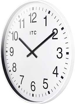 Infinity Instruments LTD. Profuse ITC Business Wall Clock, White, 19