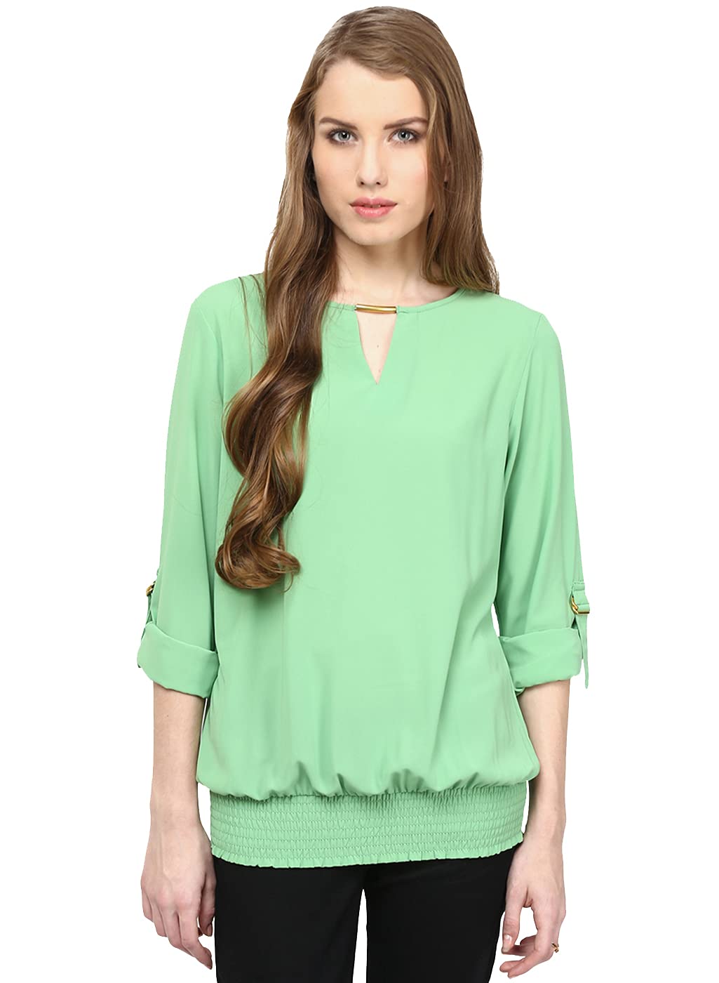 rare Women's Plain Regular fit Top (EP1066A_Green S)-picture-19