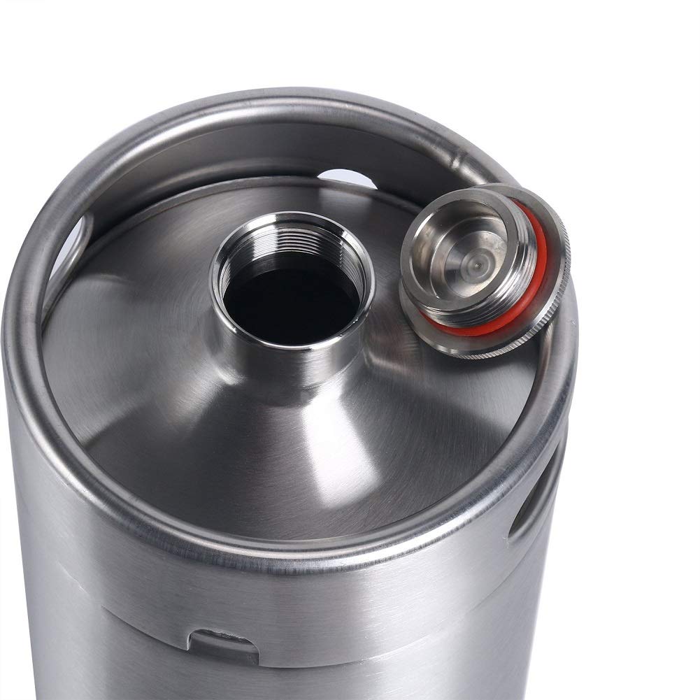Fusto per birra, mini barile in acciaio inox con doppia maniglia, per casa, hotel, campeggio, picnic