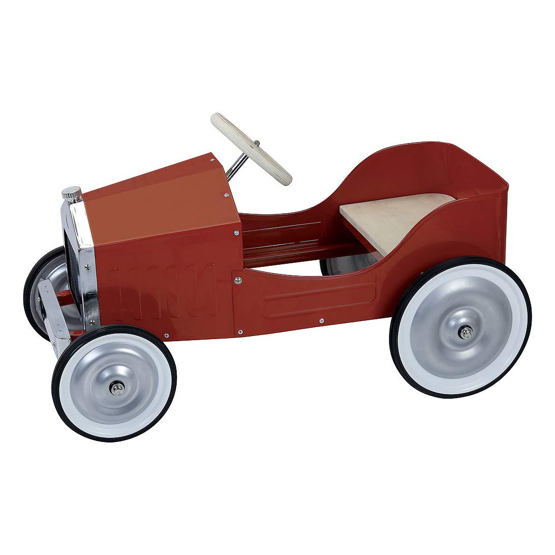 Vilac Large Vintage Metal Pedal Car - Red. A Childs Racing Machine
