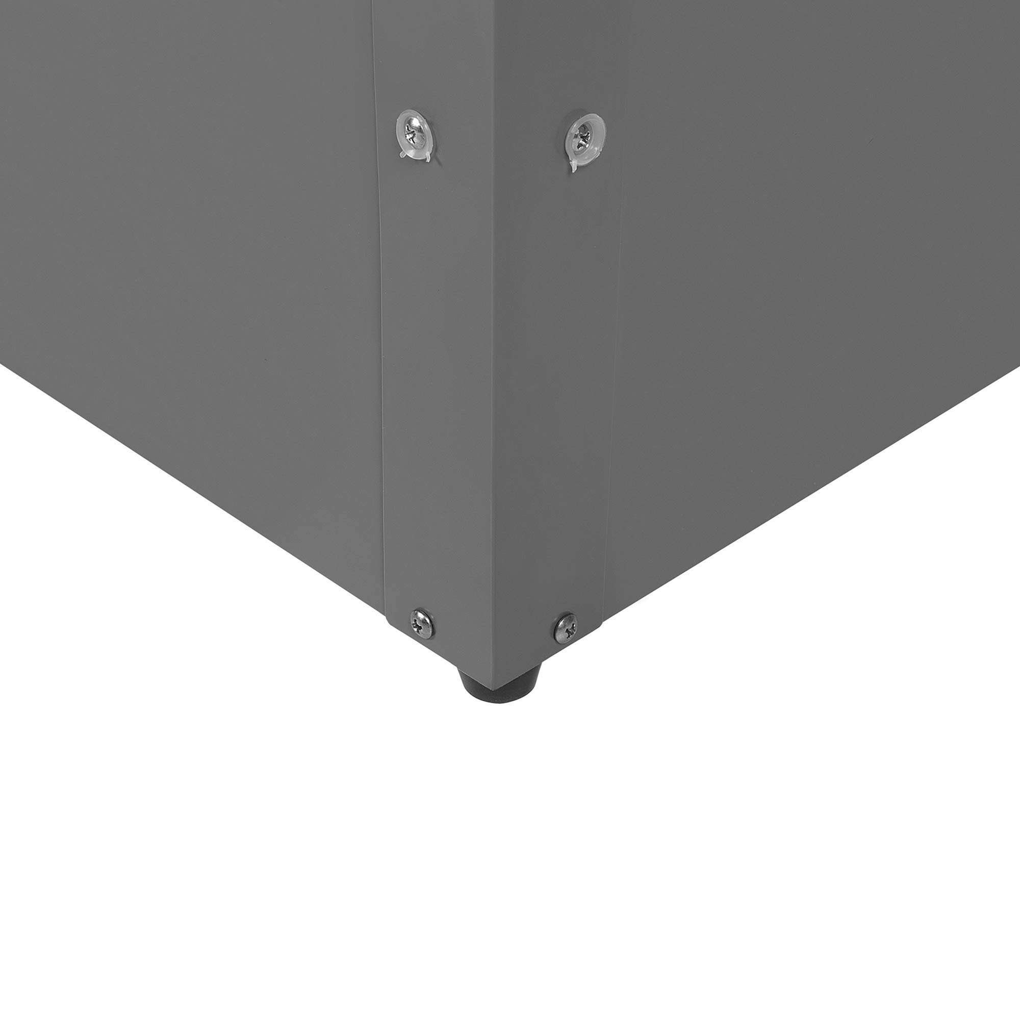 Beliani Große Metall-Gartentruhe 400 l grau Kissenbox Auflagenbox für die Terrasse wasserdicht Aufbewahrungsbox Gartenbox Cebrosa