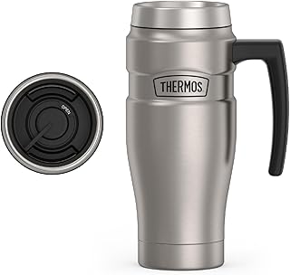 THERMOS Stainless King Vacuum-Insulated Travel Mug, 16 Ounce, Matte Stai...