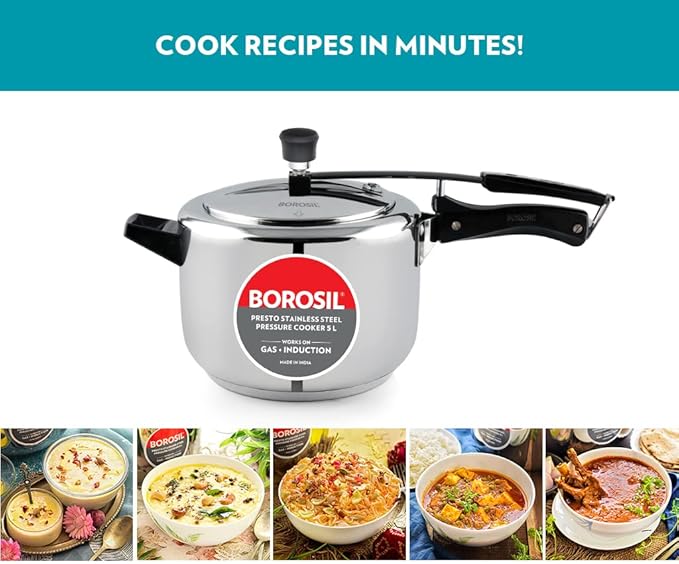 Olla A Presión Acero Inoxidable 5L Borosil miniatura 7