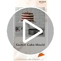 Image of Xacton Round Springform Cake Pan | Non-Stick Removable Base Baking Mould with Adjustable Release Latch | Cake Tin for Cheesecake, Brownie & Dessert Baking | Bakeware for Home Kitchen | 22 cm - Black