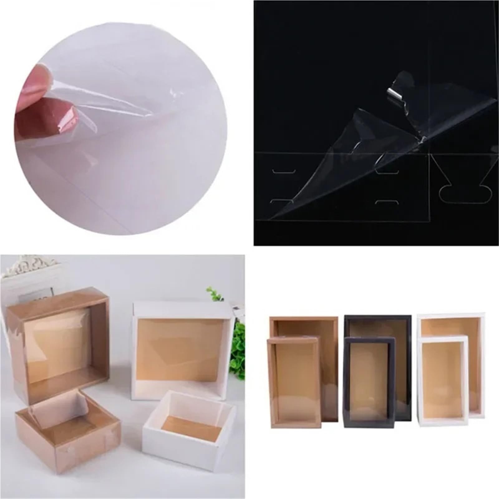 Kraftpapier Box Mit Fenster 20 Stück Kraft-Geschenkbox mit transparentem PVC-Fenster