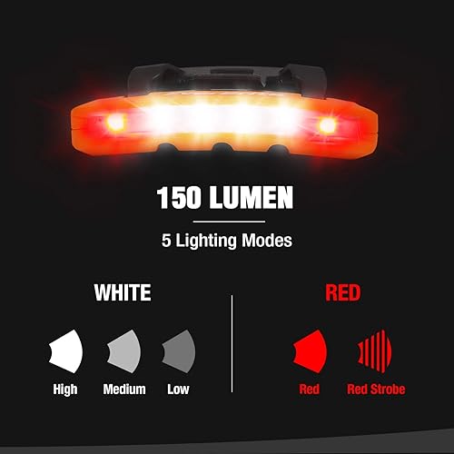 Miniatura 2 de EverBrite Paquete de 2 luces recargables para sombrero + luz recargable para bolígrafo, 4 modos de iluminación, zoomable