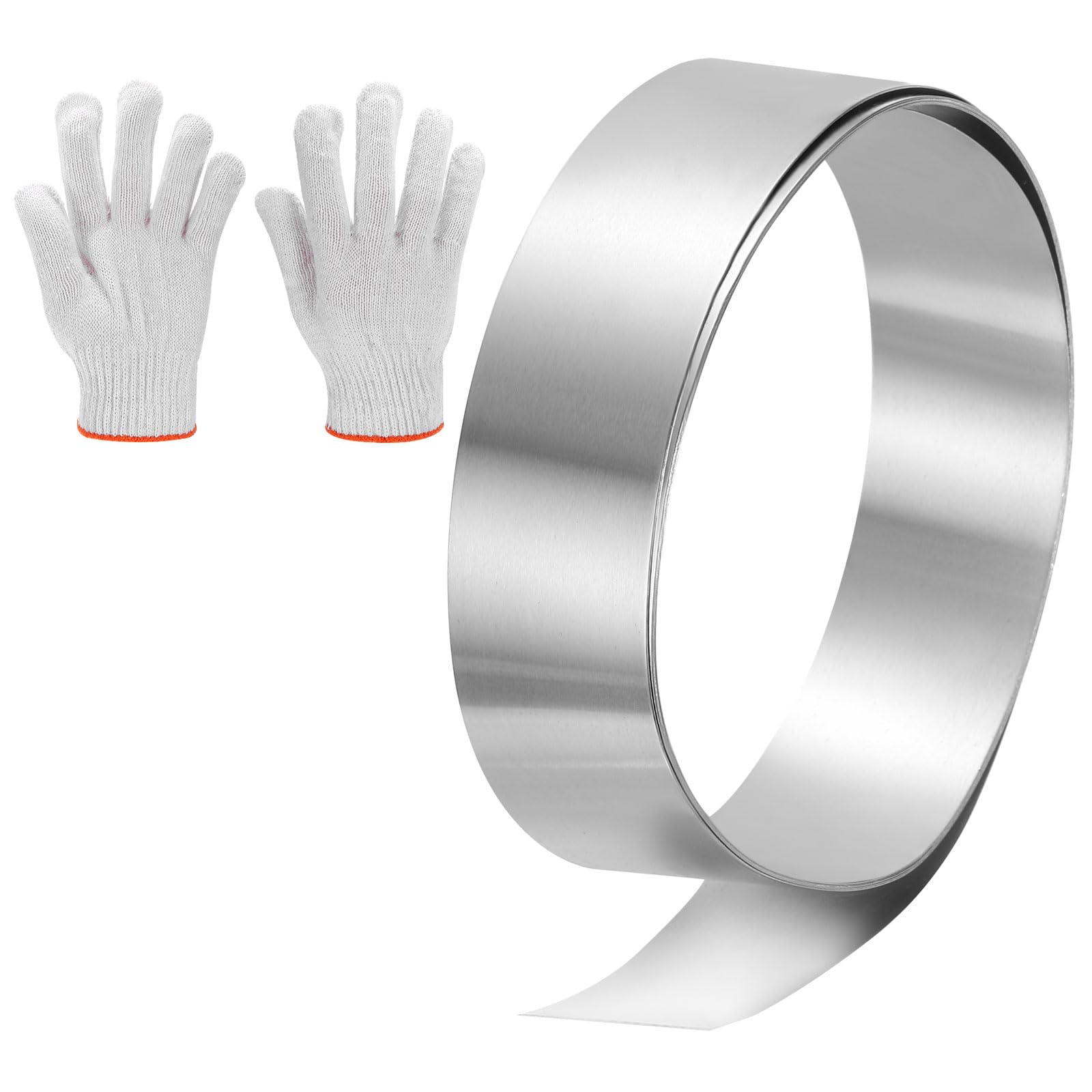 sourcing map Aluminum Flashing Roll, 1.2" x 6.56ft Roof Flashing Metal Strip Sheet Roll 0.3mm Thick with Gloves for House Repair Sealing Window Door