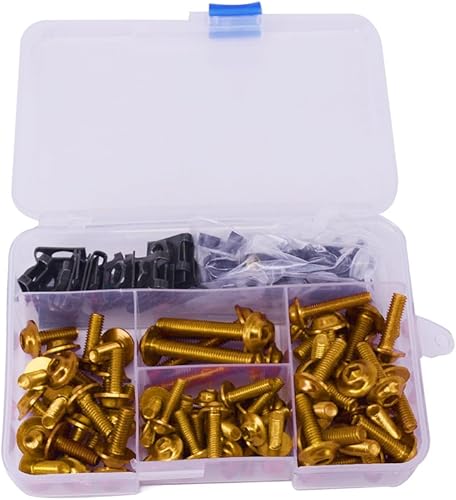 Miniatura 8 de AnXin Kit de pernos de carenado de motocicleta 116 piezas tornillos CNC universal para GSXR 600 750 1000 YZF R6 R3 R1 SV650 ZX6R ZX10R ZX14 EX300