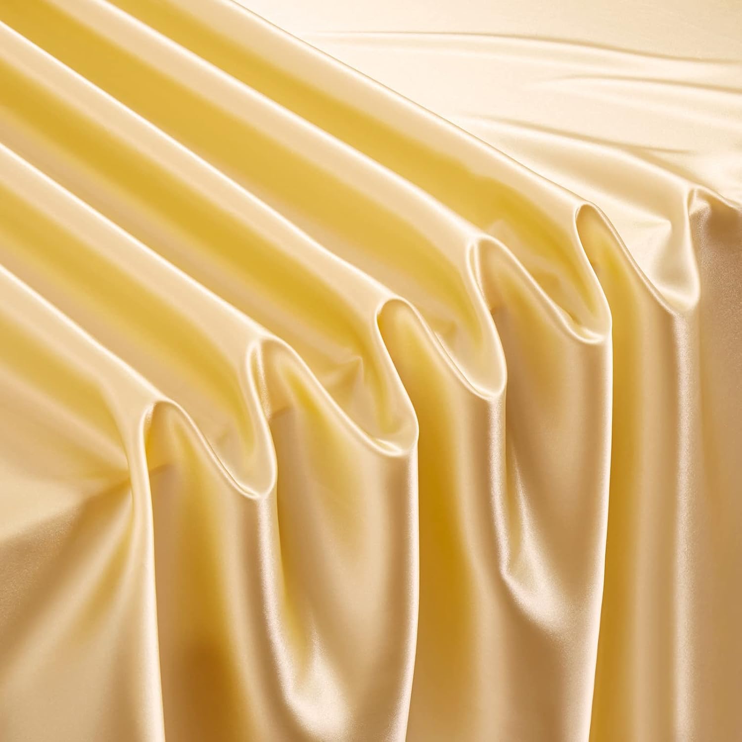 SiinvdaBZX 6 Pack Gold Satin Tablecloth 108 x 54 Inch, Bright Smooth Dining Table Cloths for 6 Foot Rectangle Table - Wrinkle Resistant Table Cover for Wedding Buffet Banquet Party Camping