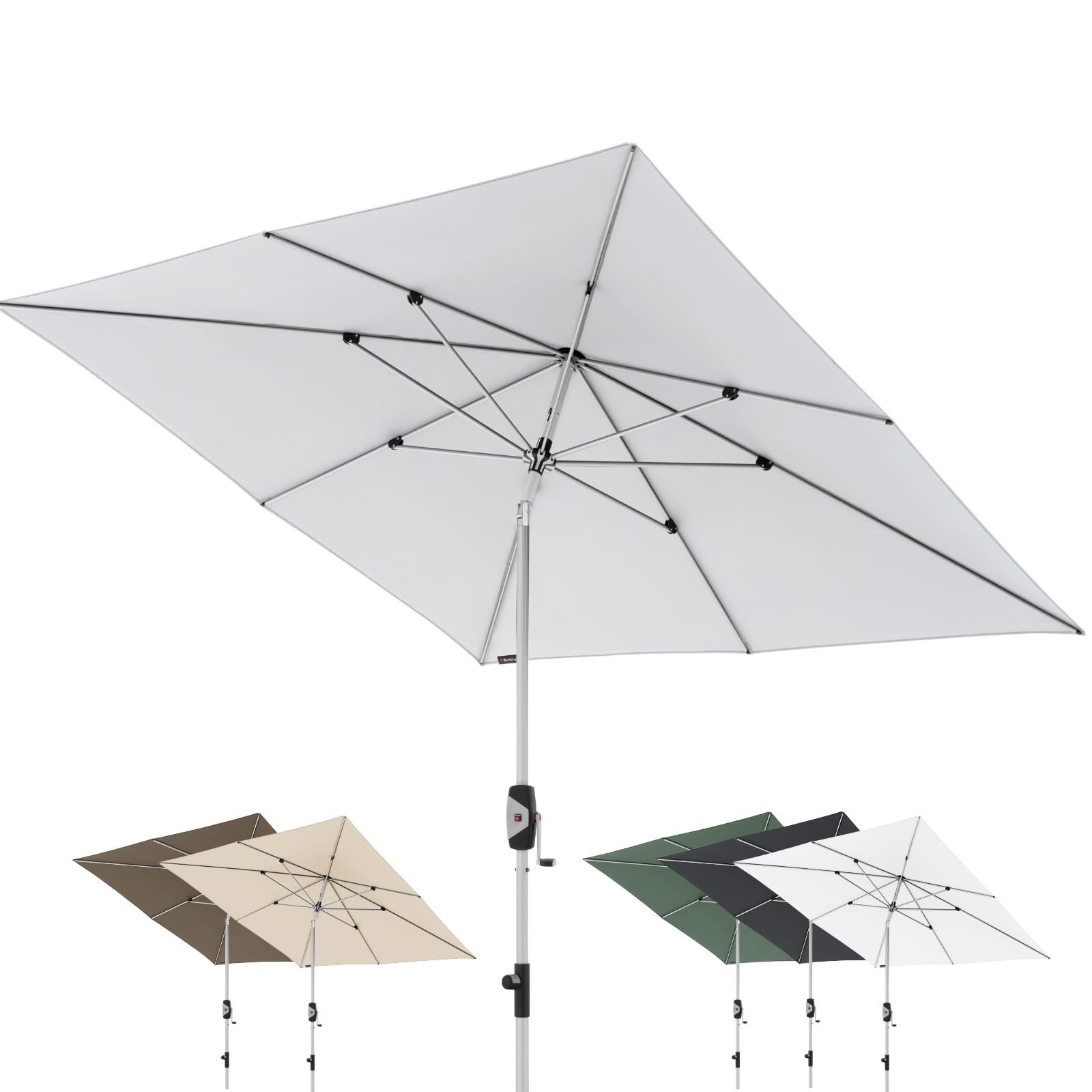 Knirps Automatic Sonnenschirm 240x240cm I innovativer UV-Schutz mit automatischem Öffnen & Schließen I stabiler Gartenschirm I Terrassenschirm kompakt I große Schirmfläche
