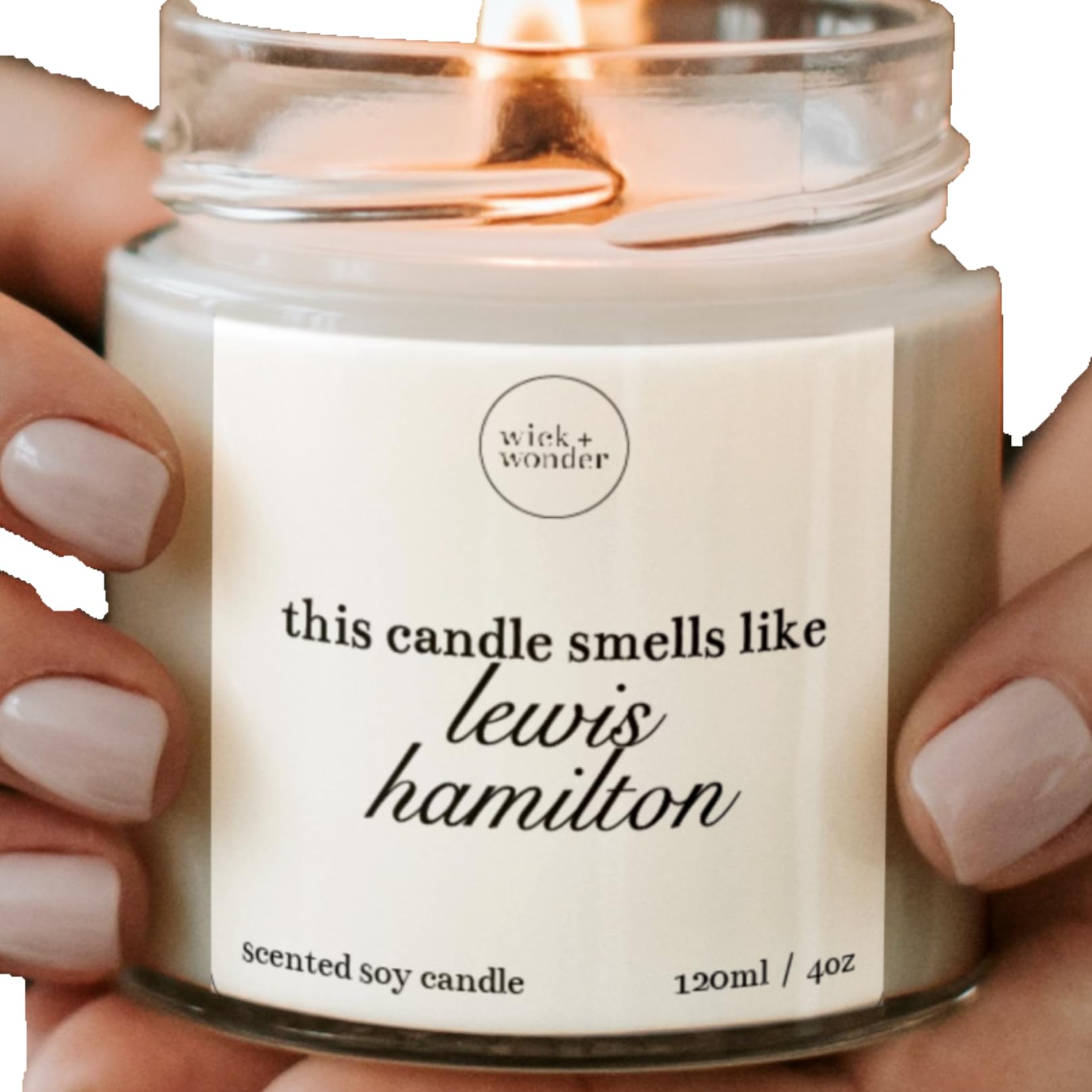 Smells Like L Hamilton Candle | Scented Soy Wax | L Hamilton Gifts | F1 Candle | Funny F1 Gifts | F1 Novelty (120ml, 20hrs Burn)