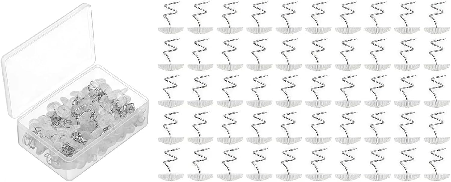 Upholstery Pins 300pcs Transparent Plastic Head Screw for Sofa Sheet Pin Fastening Safety Buckle for Fixed Blankets for Upholstery