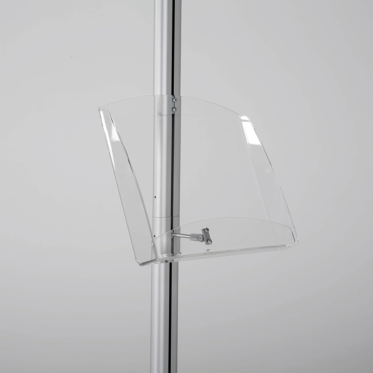 M&T Displays Free Standing Aluminum Stand Single Sided Document Brochure Sign Holder Front Loading Portrait Landscape Silver Snap Frame 1x(8.5x11) and Clear Acrylic Shelf... - Image 8