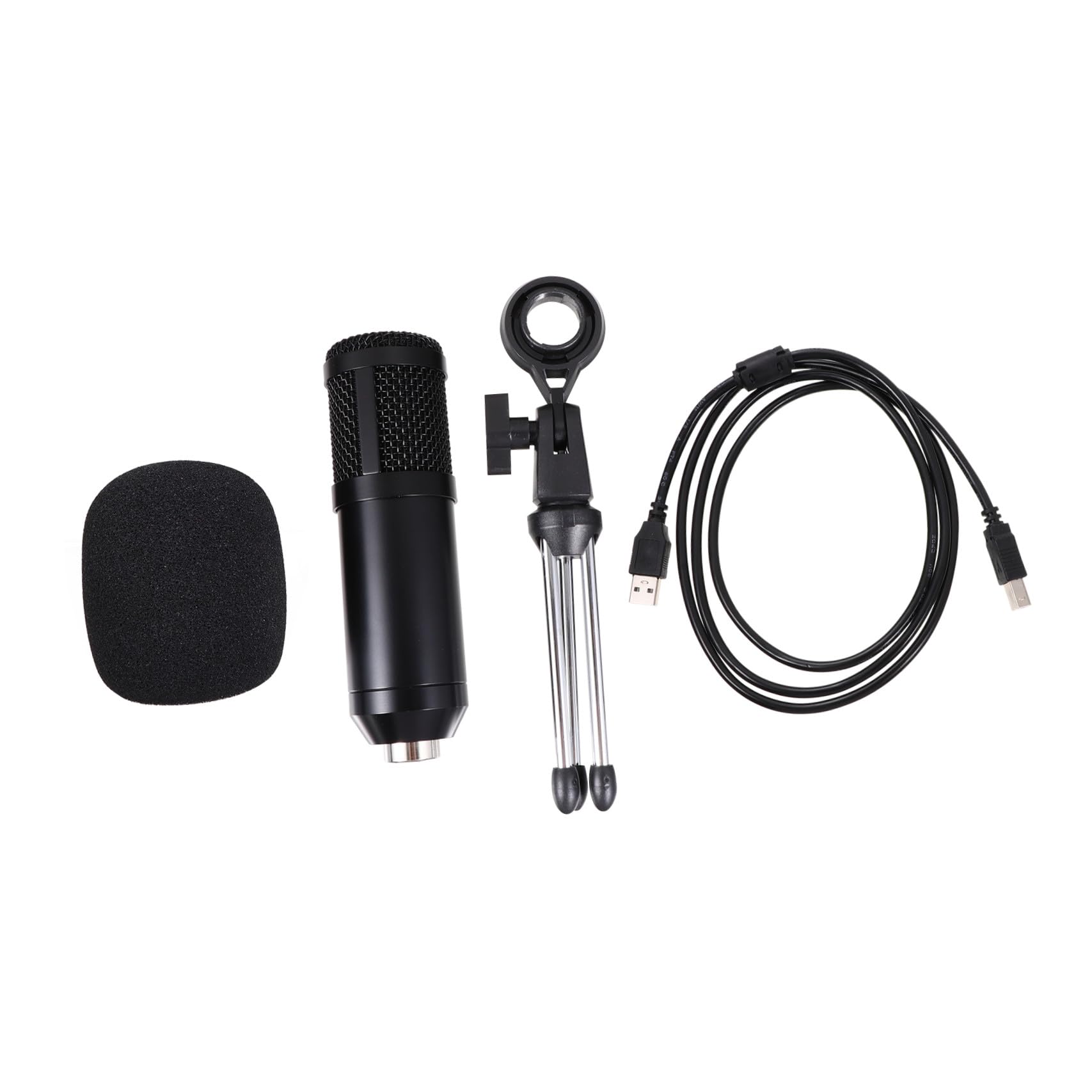 Micrófono Condensador USB para Ordenador con Soporte Trípode Kit Completo para Grabación Streaming Karaoke y Chat PC de Escritorio