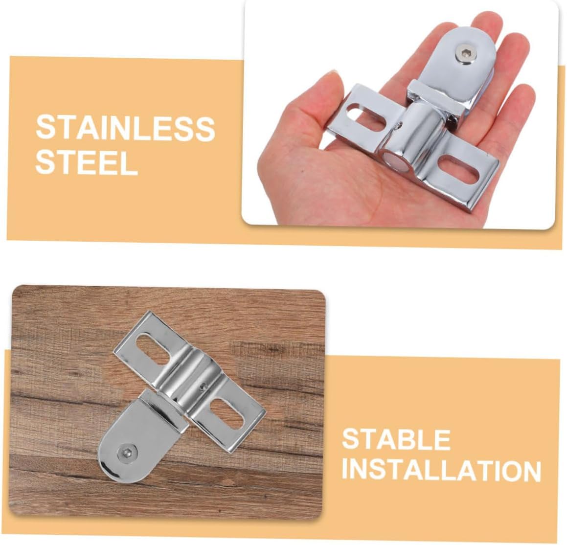 Levemolo 2pcs Stainless Steel Shower Door Pivot Hinges Hidden Hinge Hardware for Glass Doors Easy Access Robust Construction