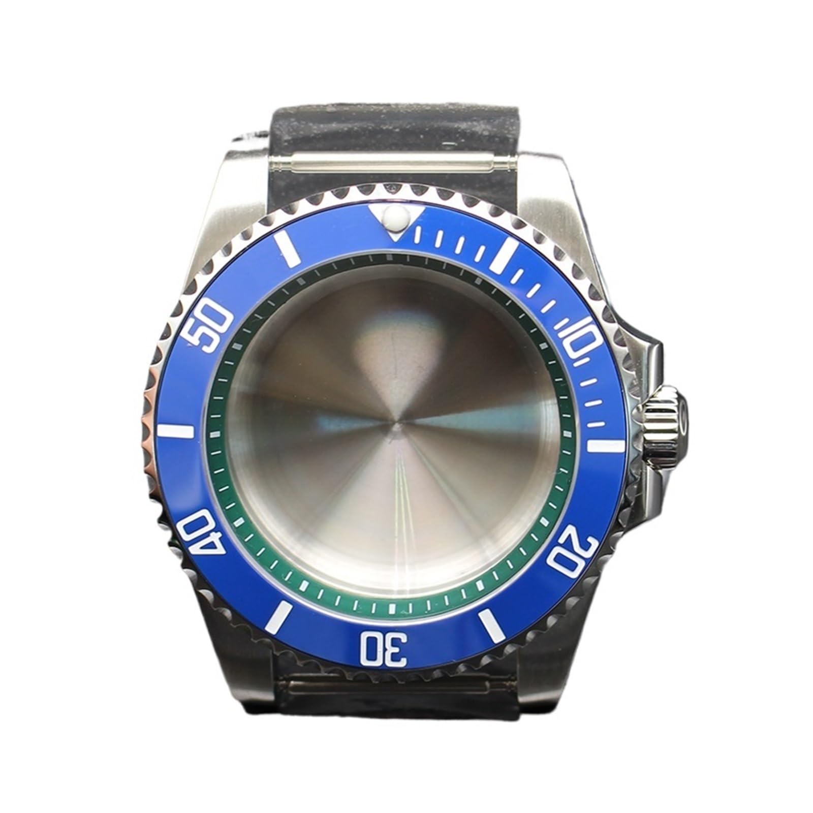 1 Stück 40 mm Gehäuse mit Kapitelring-Lünetteneinsatz, Saphirglas for Miyota 8215 Uhrwerk, 28,5 Zifferblatt