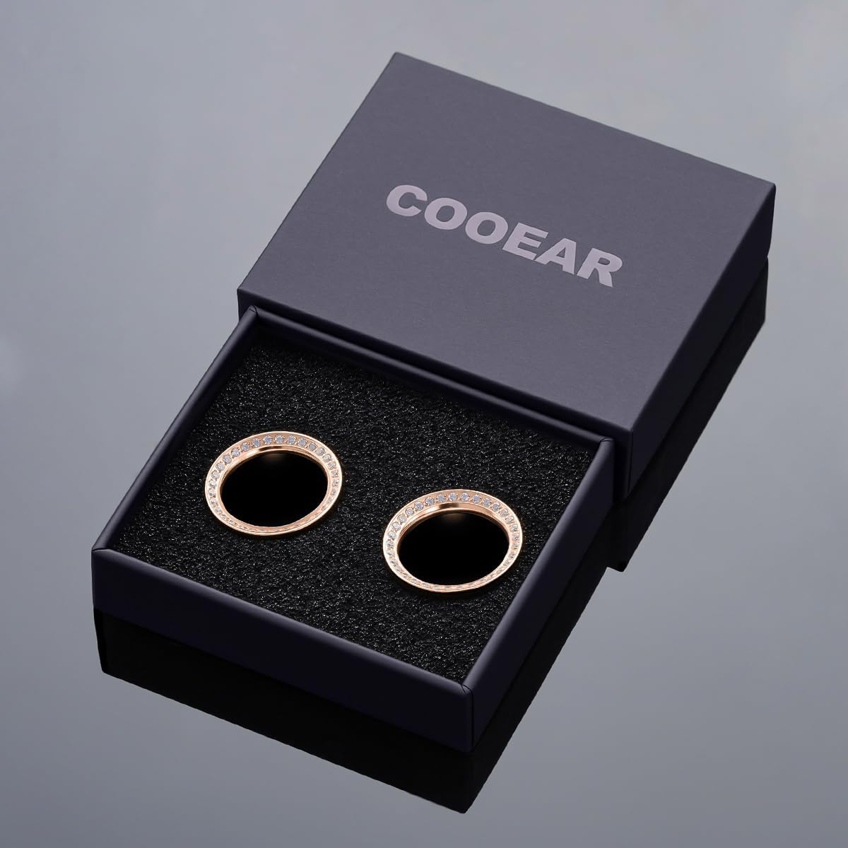 COOEAR Screw Back Stainless Steel Ear Tunnel and Plug Gauges, Paved Clear CZ Gemstone Piercing Expander Stretchers for Earrings.
