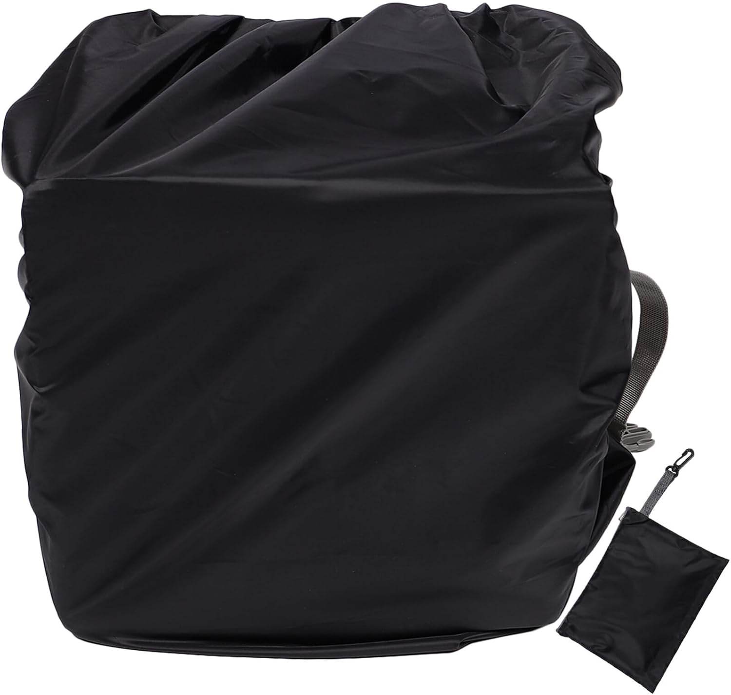Sosoport 1set Backpack Rainproof Cover with Storage Bag for Outdoor Travel Adjustable and Foldable Design Fits Various Backpack for Hiking Camping and Biking Black