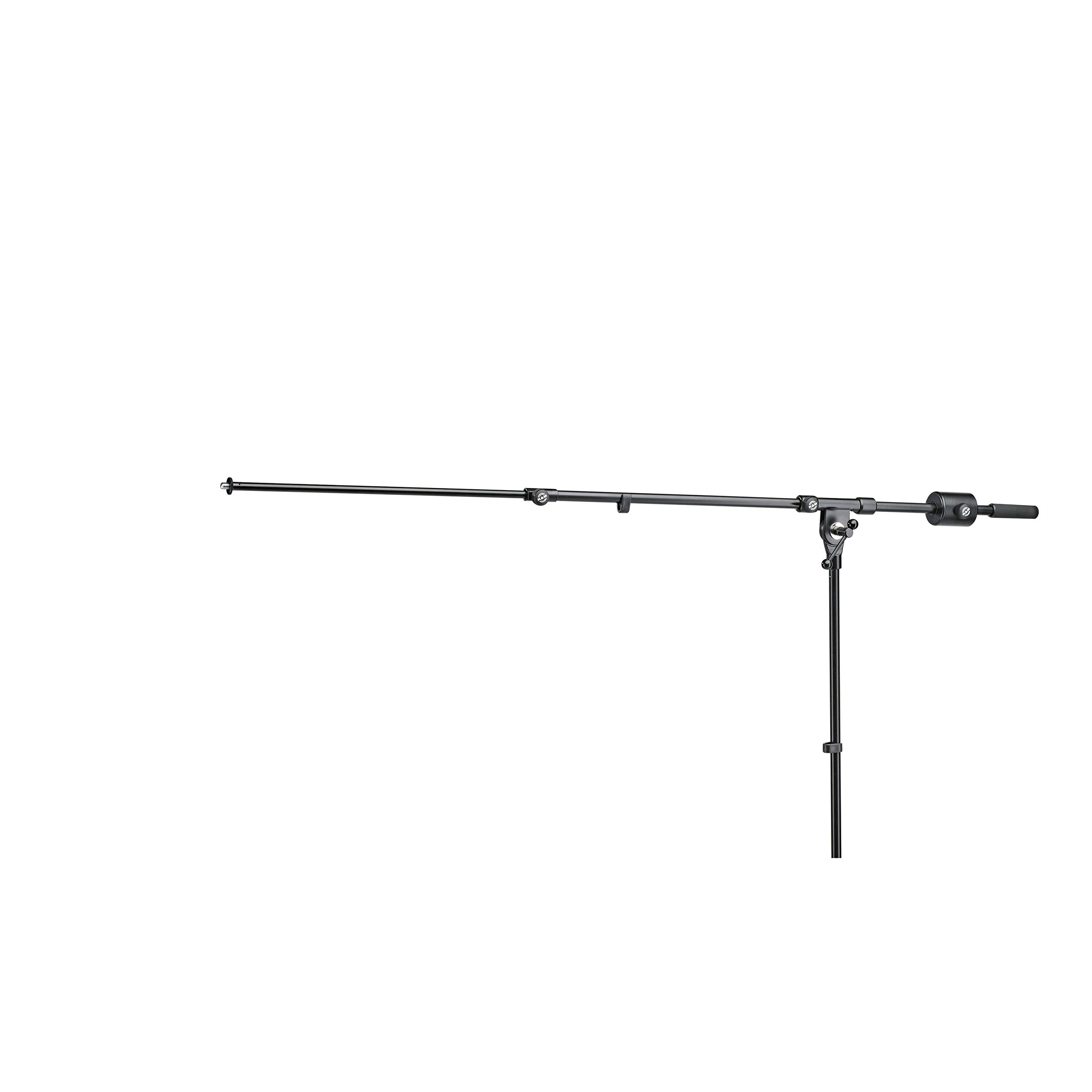 K&M 25530 Schwenkarm Schwarz - Extralanger ausziehbarer XXL-Galgen 87 - 155 cm mit Ausgleichsgewicht