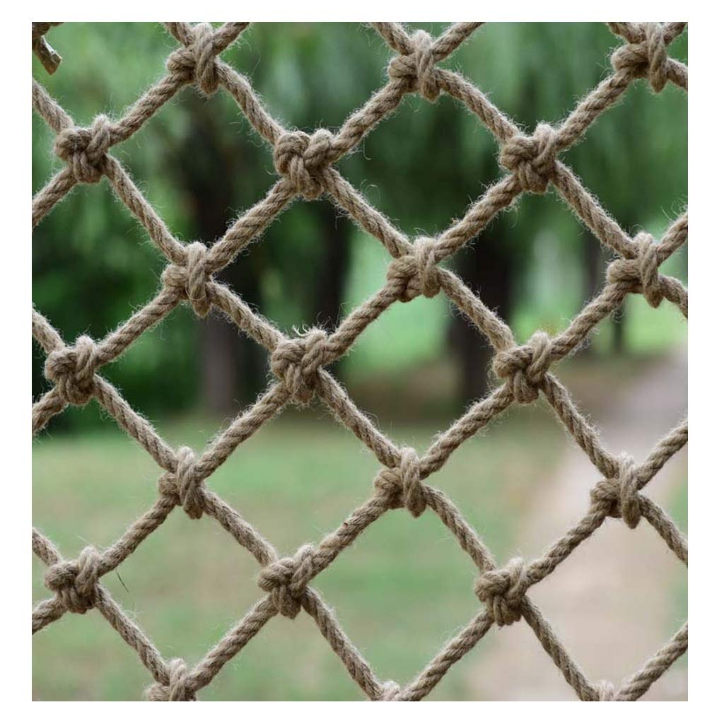 GTHTUHFD Hemp Rope Net Hemp Twisted Manila Natural Cotton Jute Uniform Mesh Garden Plant Climbing Growing Decoration Netting Children'S Safety Net Garden Netting Automotive C,4mm-3x5m