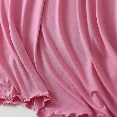 Pnaeong Women's Nightgown Comfy Sleepwear Pleated Nightshirt Short Sleeves Flare Nightdress Xtsy666-V Blush Pink-3Xl #TOP5