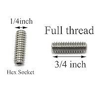 Vista 4 de Tornillos de rosca completa de acero inoxidable 304, 25 unidades, 1/4-20x3/4, tornillos de agarre de punta de copa