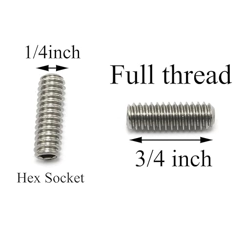 Miniatura 4 de Tornillos de rosca completa de acero inoxidable 304, 25 unidades, 14-20x34, tornillos de agarre de punta de copa