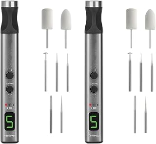 Precision Engraving Tool - 5-Speed ​​Engraving Pen, Wireless Adjustable Speed ​​Pen, Aluminum Alloy Body, Compact and Portable, Suitable for Wood, Metal, Glass, Ceramics, Nails, and Electronics(2 Set)