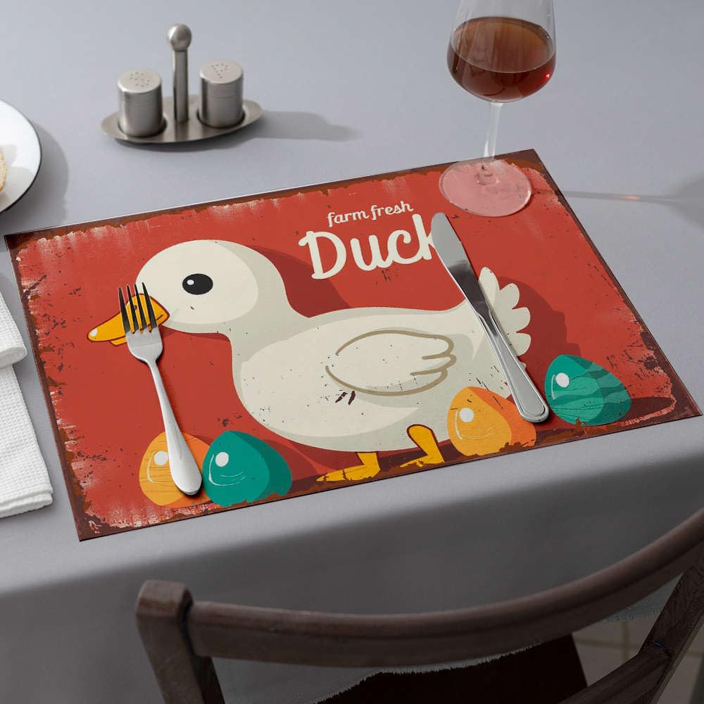 Sets de table roses œufs de canard lot de 6 pour décoration table de fête