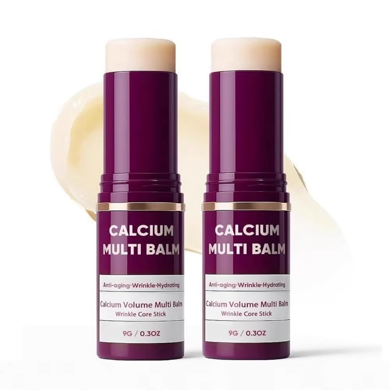 Calcium Multi Balm Stick, Korean Skincare Anti Aging Augencreme gegen Falten und Augenringe, Collagen Sticks Feuchtigkeitscreme Gesicht, Anti Falten Creme für Damen, Multifunktionale Augenbalsam 2PCS