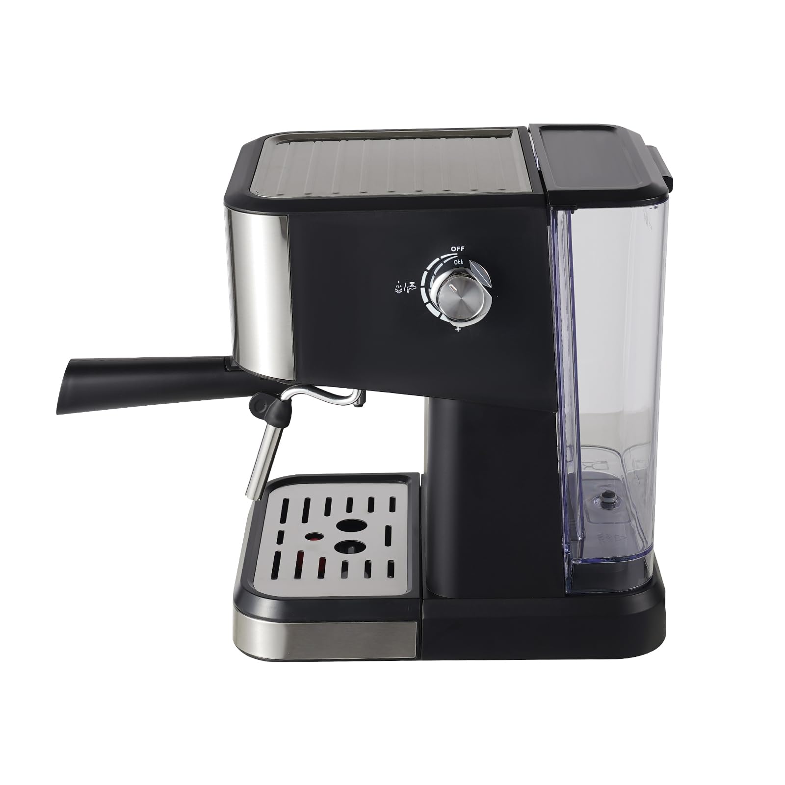Halbautomatische Kaffemaschine, 1050W Espressomaschine mit 1.5L Wasserbehälter, 15-20Bar, Aerstellbaren Professioneller Milchschaumdüse Tassenwärmer, für Espressobohnen