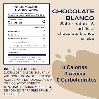 White Chocolate- Jordan's Skinny Syrups Sugar Free