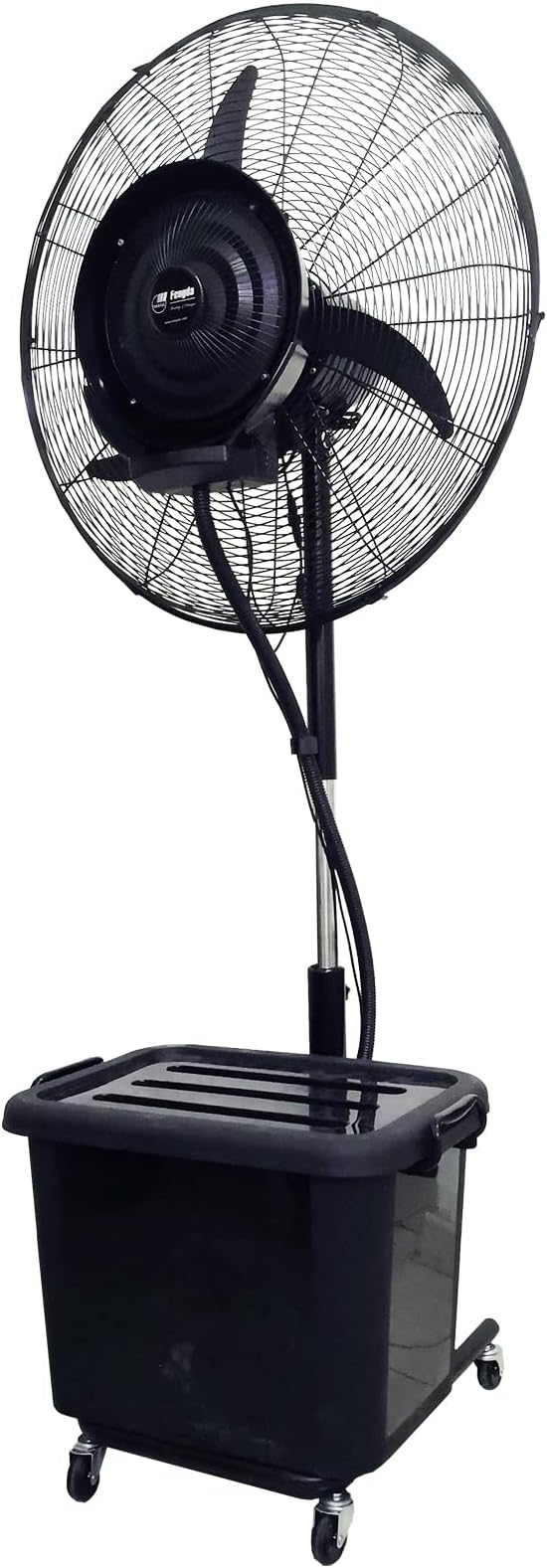Fengda New Model Water Mist Fan Low noise and more Wind Adjustable Height 40L Tank Humidifier Outdoor Water Spray Fan, Cooler Fan for Garden, Workshop, Warehouse Factory (FDW10C P/N M8S)