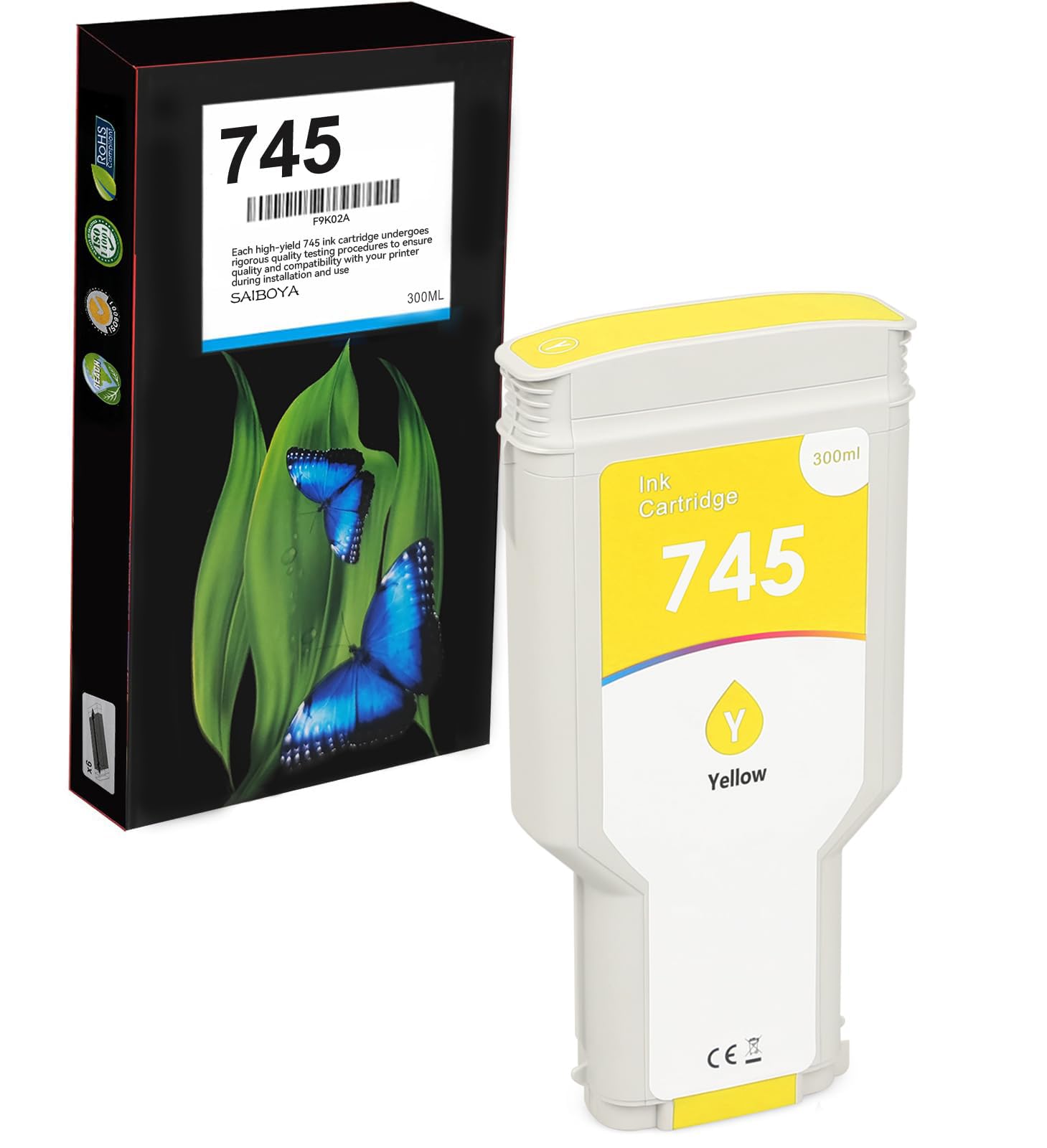 Amazon.co.jp: 745 (F9K02A) インクカートリッジ イエロー 再生品