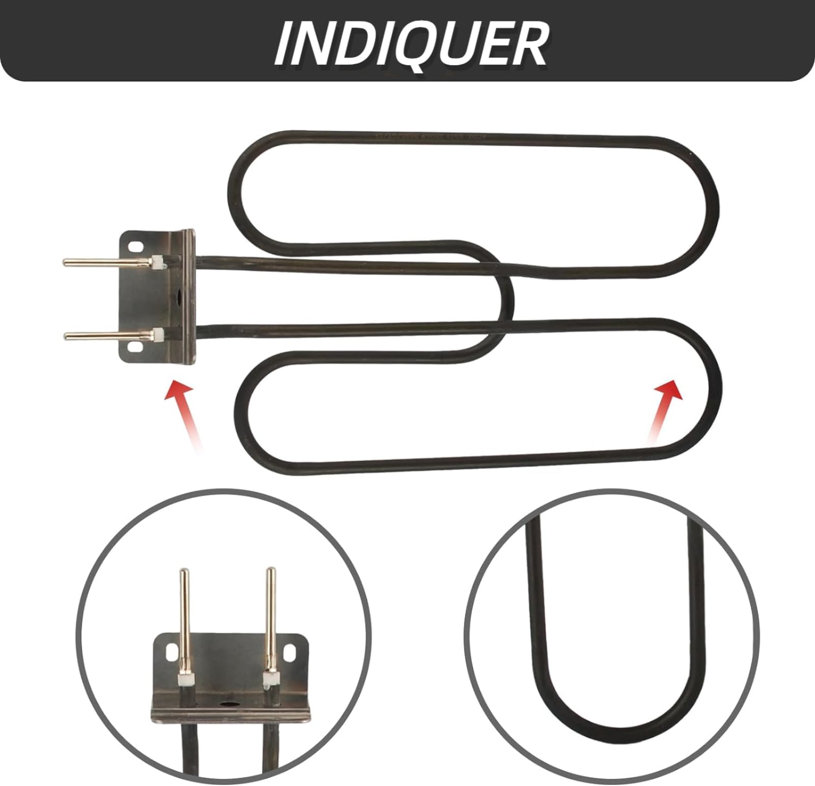 WOZLO Grille Barbecue，Barbecue，Weber Accessoires Barbecue，Élément Chauffant de Remplacement pour Barbecue, Compatible 66631 (réglementation européenne), adapté aux Grils électriques Q140, Q1400