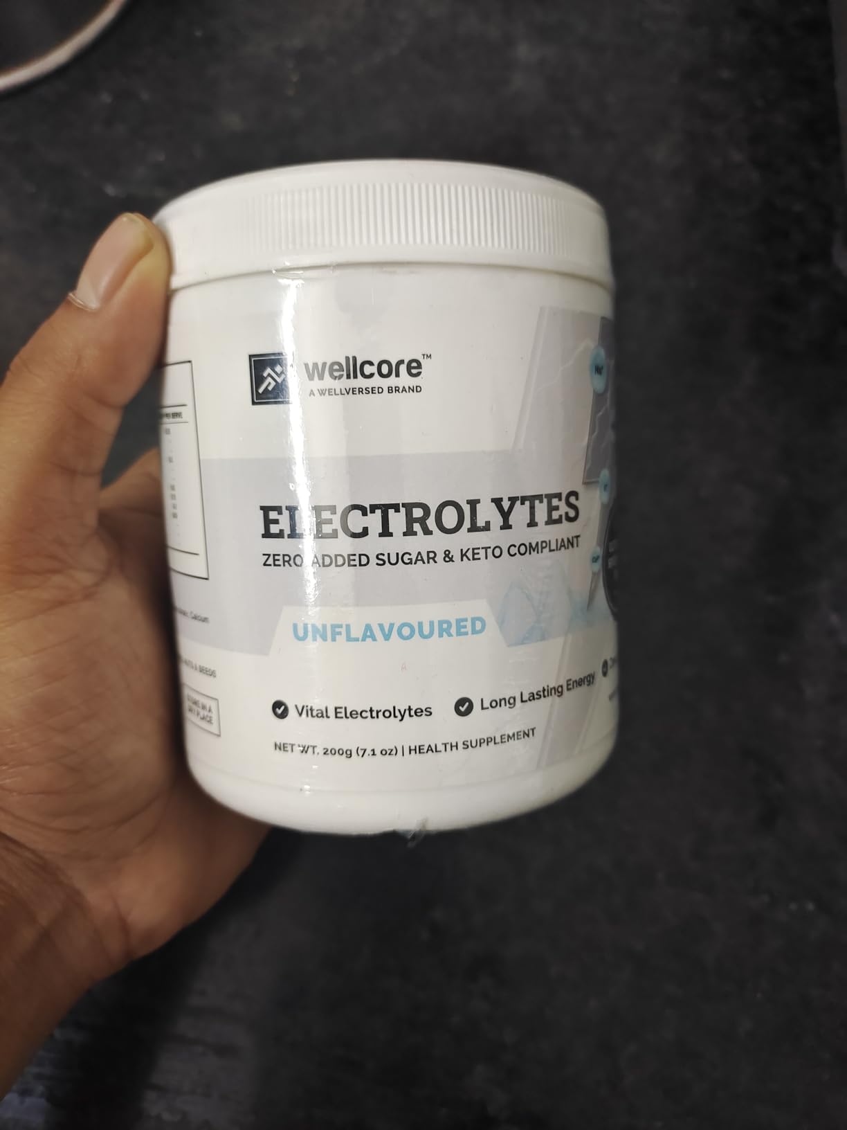 Buy Wellcore Electrolytes (Unflavoured, 200g) Electrolyte Drink With