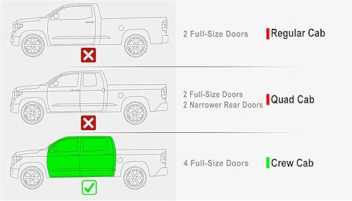 Miniatura 6 de HD Ridez Armadura de pasos de bolsillo compatible con Toyota Tundra 2007-2021 CrewMax (barras laterales de barra nerf)