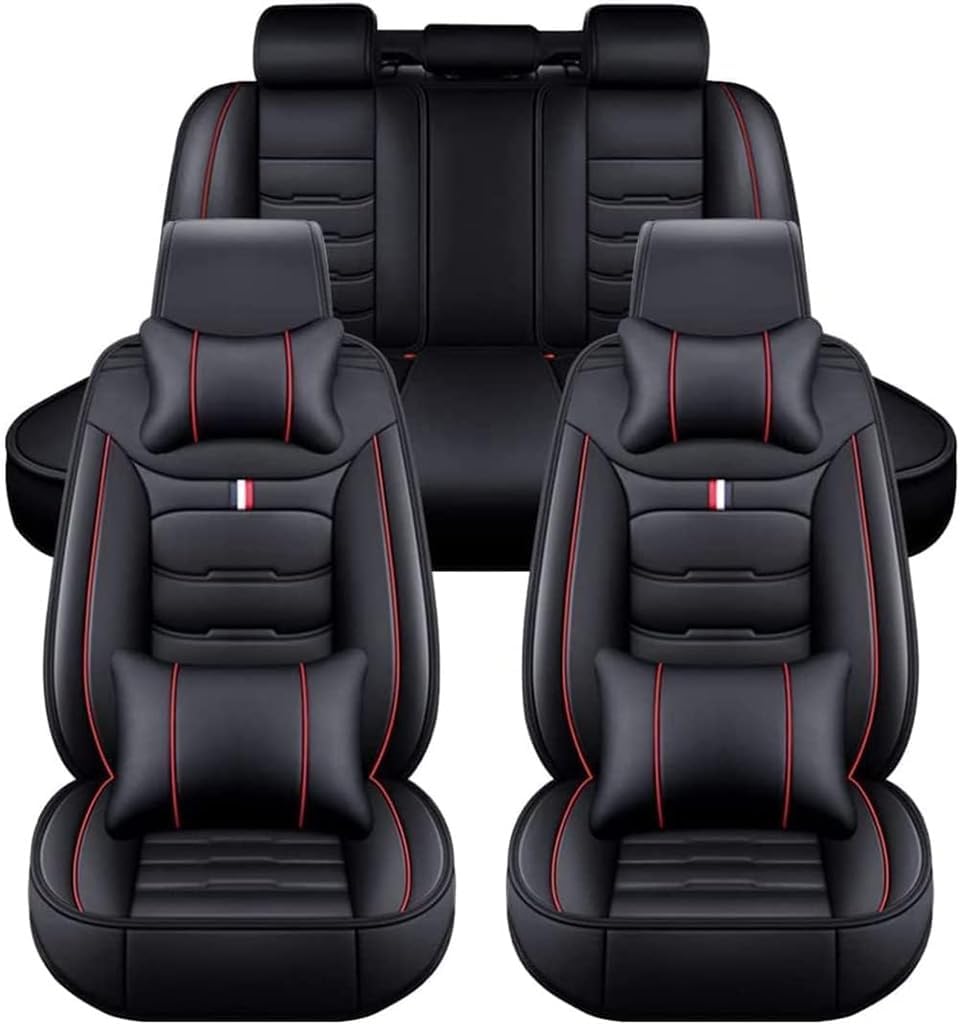 Set Di 2 Coprisedili Anteriori In Pelle PU Per Audi Q5 2010-2018 - Impermeabili E Compatibili Airbag - Beige