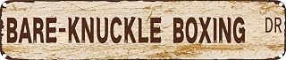 Vintage Tin Sign Retro Metal Wall Decor Bare-Knuckle Boxing DR Rustic Aluminum Plaque for Home, Bar, Kitchen, Garage, Man Cave 16x4 inch